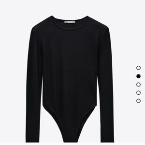 Zara shoulder pad black bodysuit